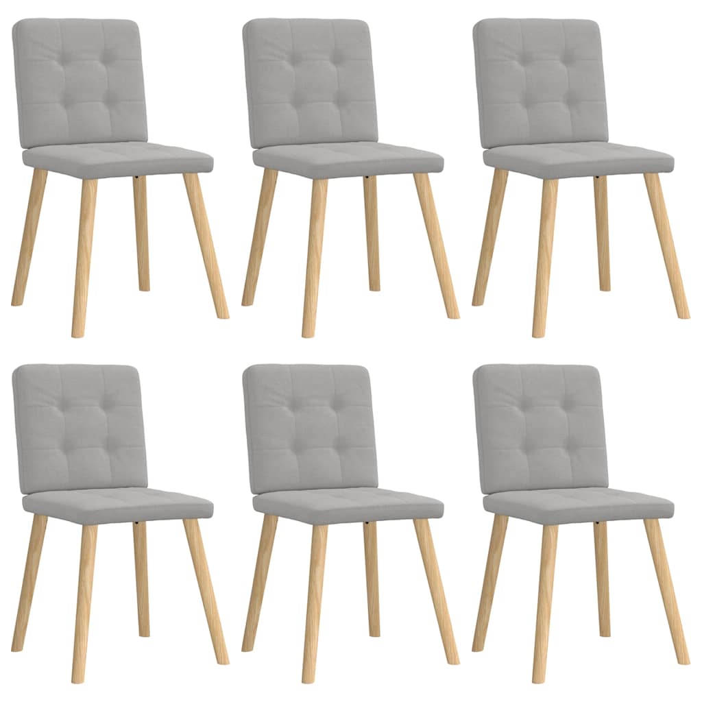vidaXL Eetkamerstoelen 4 st stof lichtgrijs