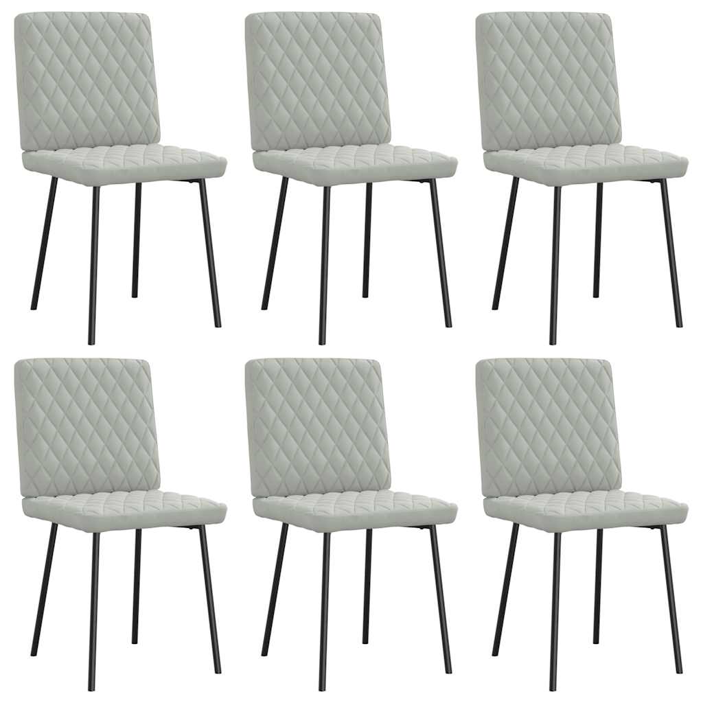 vidaXL Eetkamerstoelen 4 st fluweel lichtgrijs
