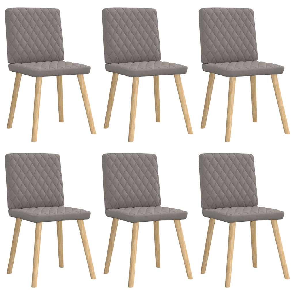 vidaXL Dining Chairs 4 pcs fabric light grey