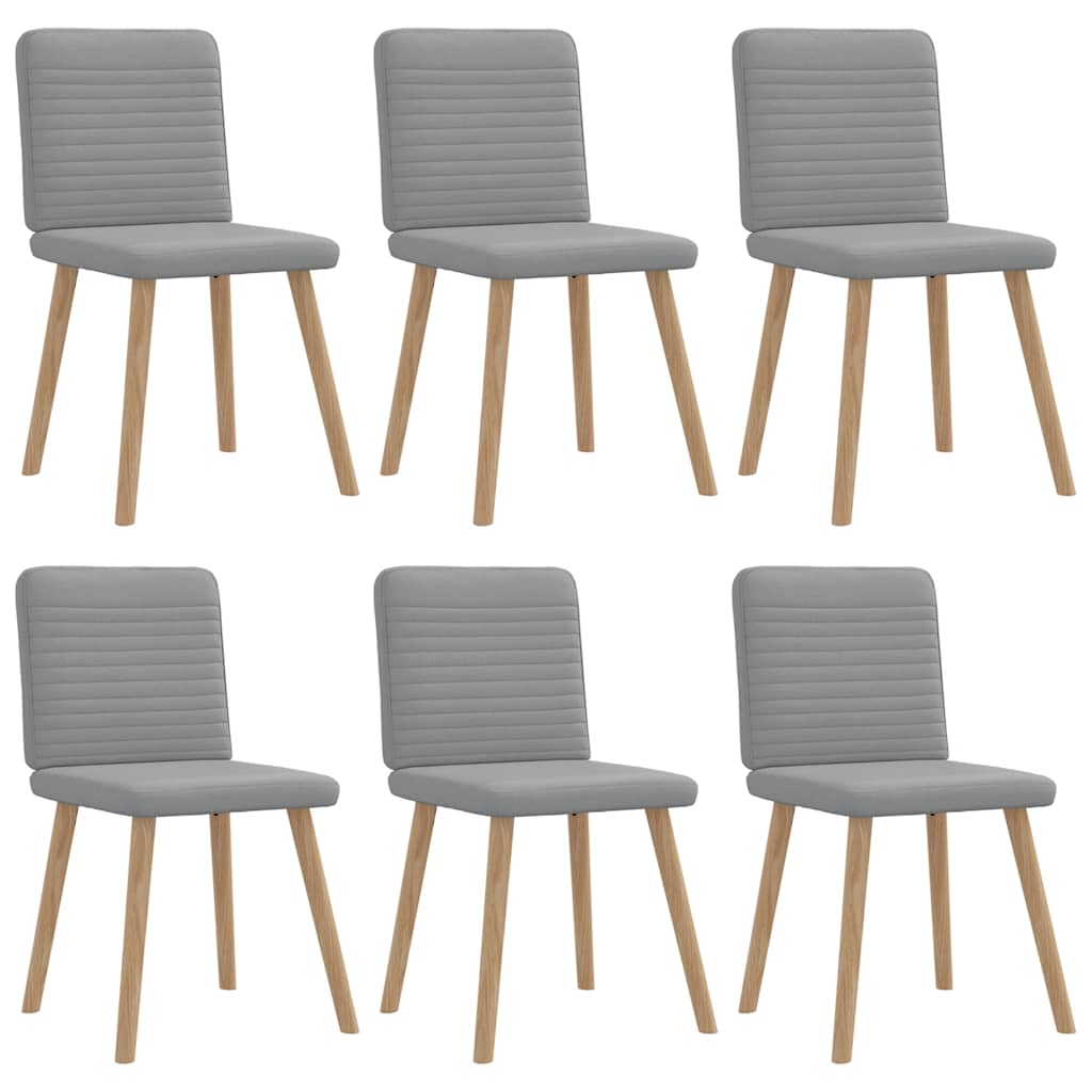 vidaXL Dining Chairs 4 pcs fabric light grey