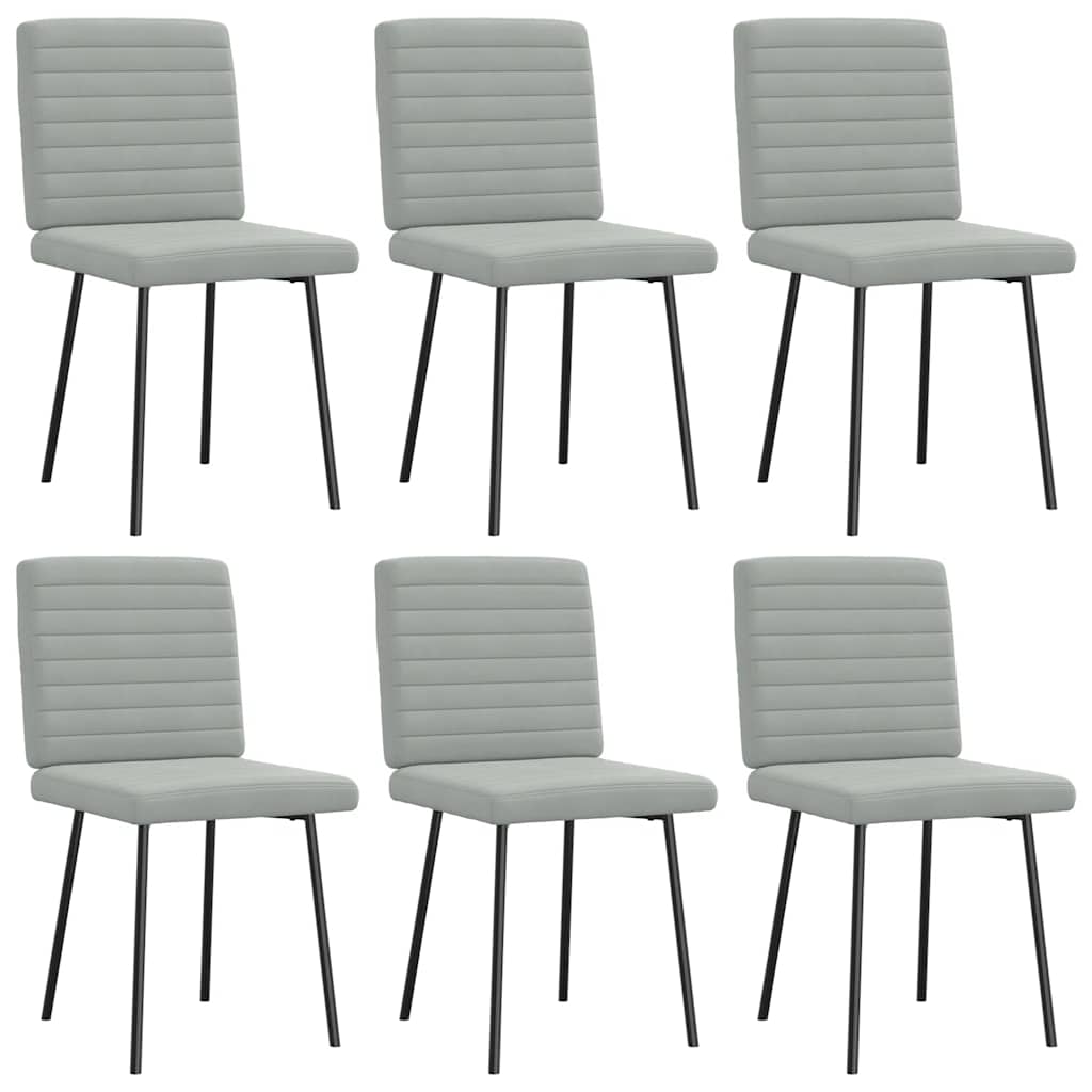 vidaXL Eetkamerstoelen 4 st fluweel lichtgrijs