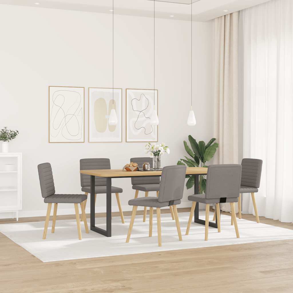 vidaXL Eetkamerstoelen 4 st stof lichtgrijs