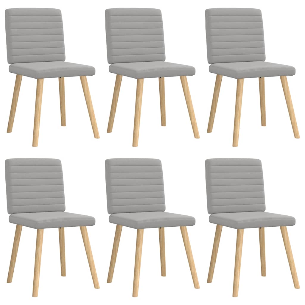 vidaXL Eetkamerstoelen 4 st stof lichtgrijs