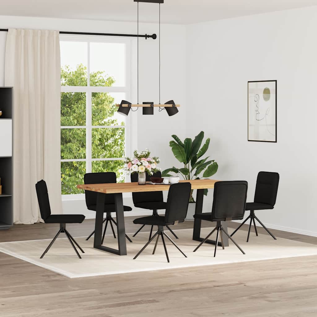vidaXL Eetkamerstoelen 4 st stof lichtgrijs