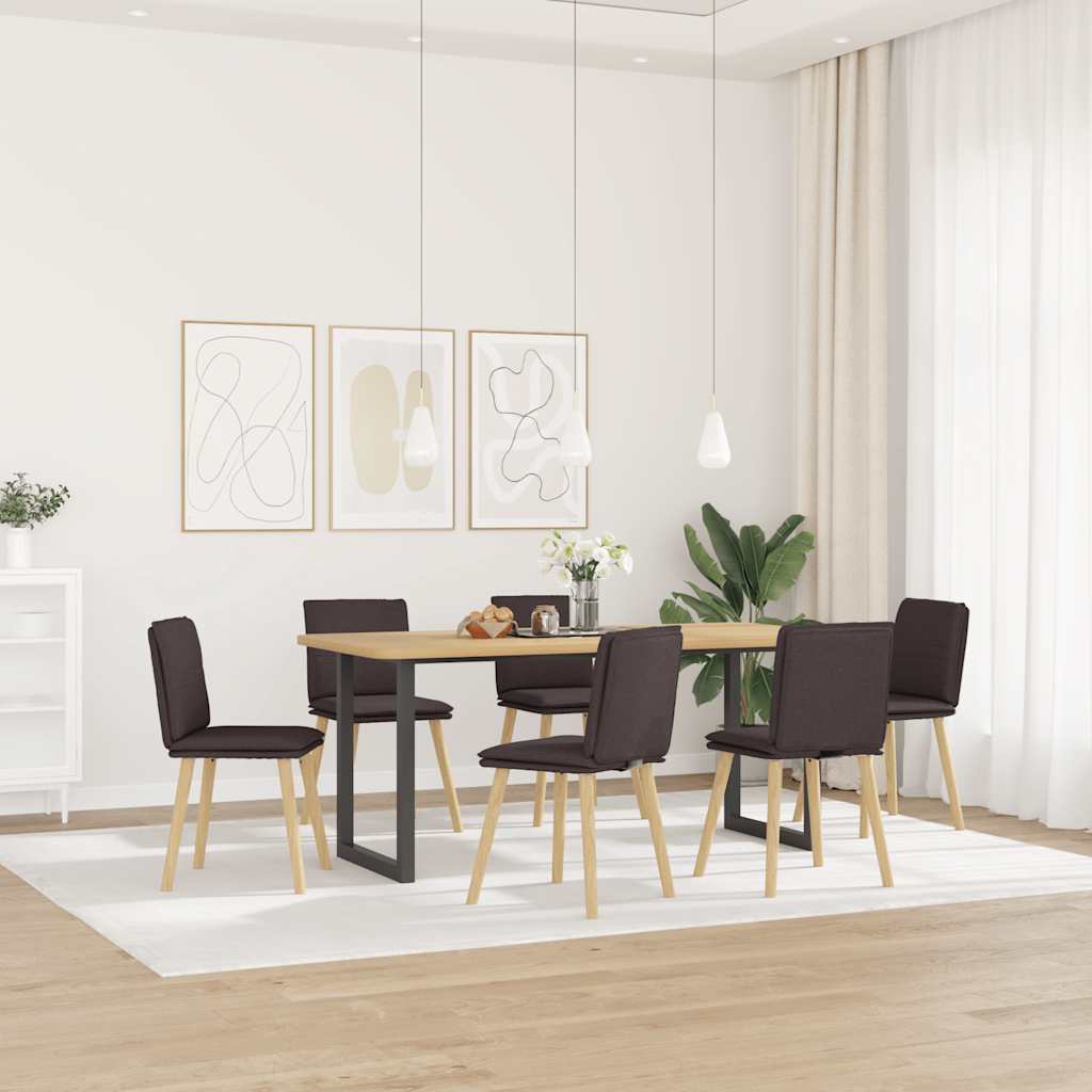 vidaXL Eetkamerstoelen 4 st stof lichtgrijs