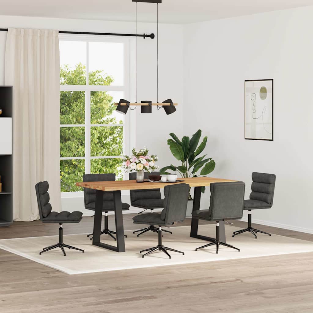 vidaXL Eetkamerstoelen 2 st kunstleer zwart