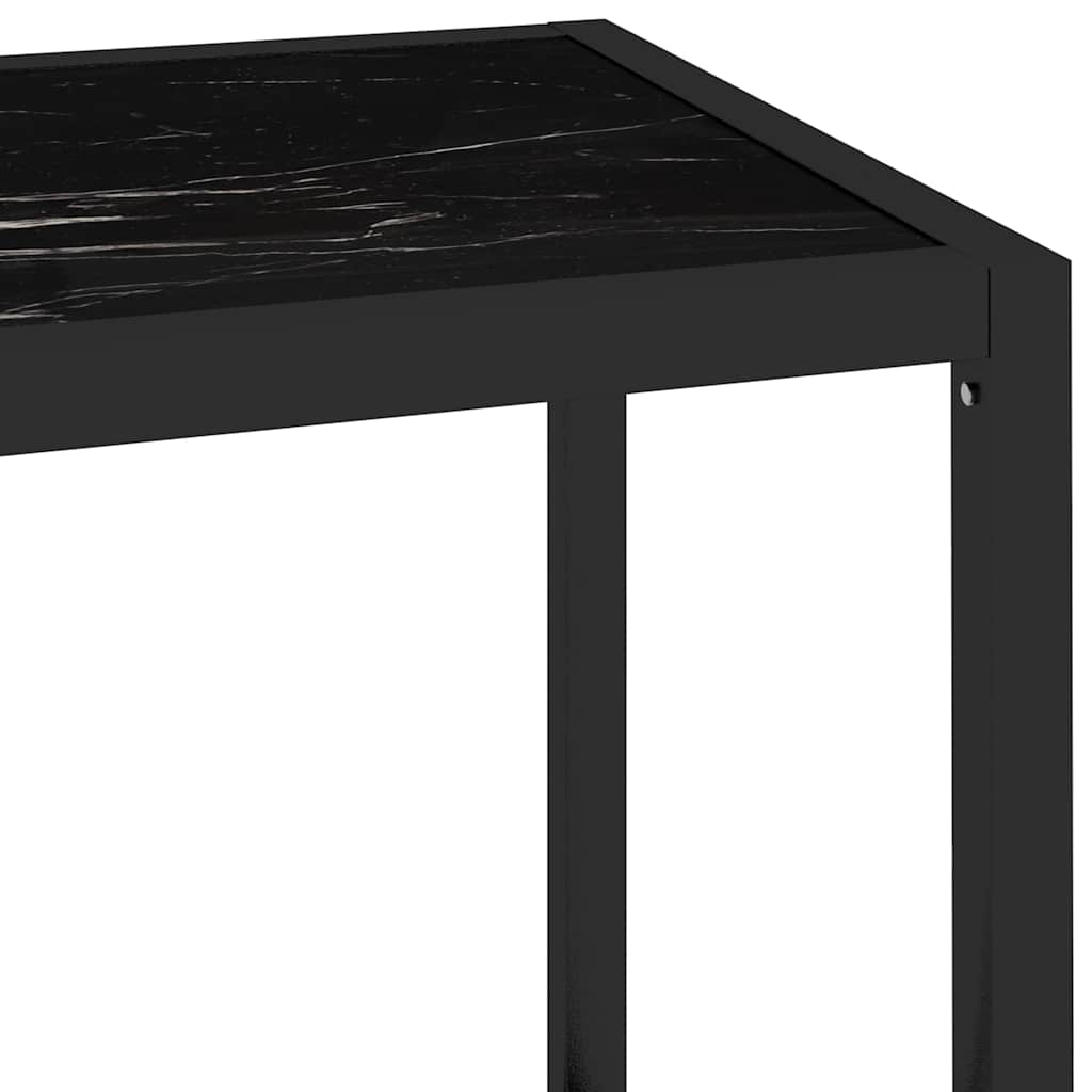 vidaXL Shelf 100x36x168 cm tempered glass black and transparent