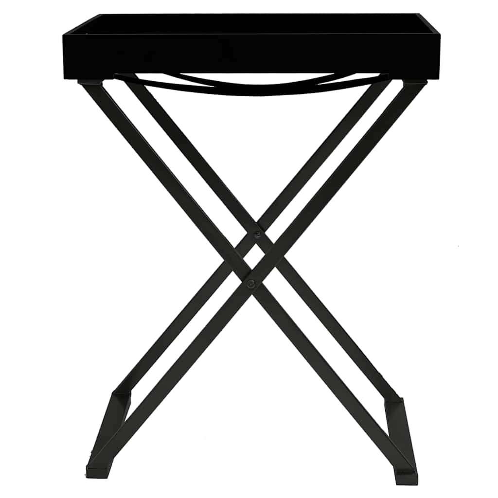 vidaXL Folding Table 48x34x61 cm MDF Gold and Black