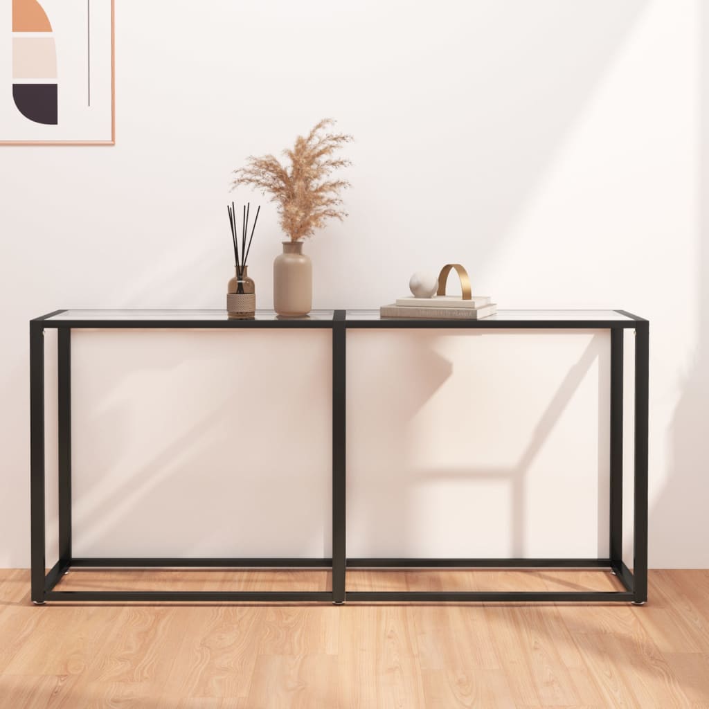 vidaXL Wandtafel 140x35x75,5 cm gehard glas transparant