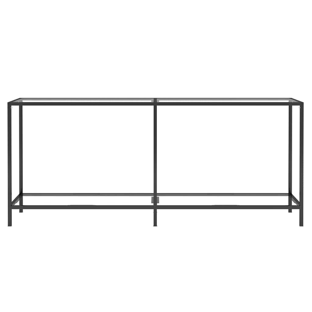 vidaXL Console Table 140x35x75.5 cm Tempered Glass Transparent