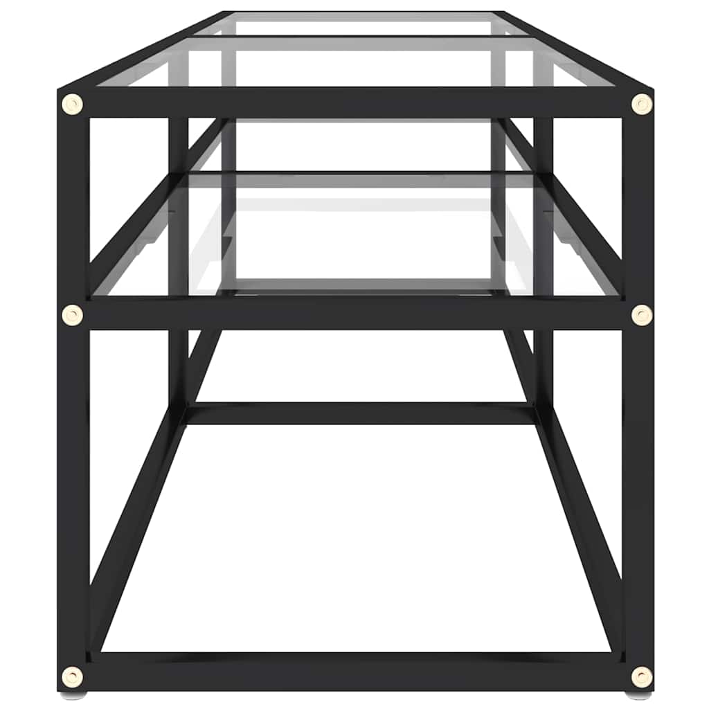 vidaXL Tv-meubel 140x40x40,5 cm gehard glas transparant