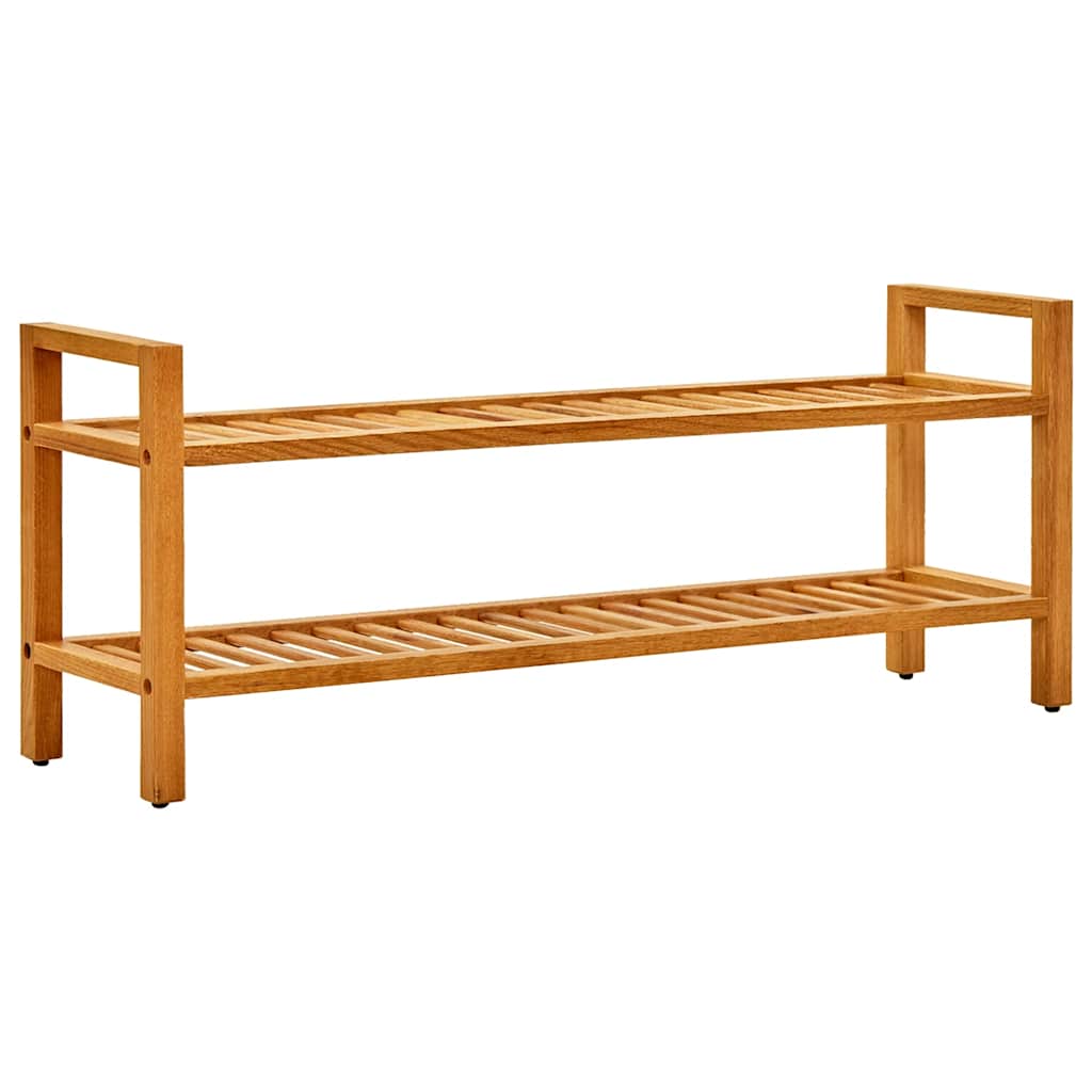 vidaXL Schoenenrek met 2 schappen 50x27x40 cm massief eikenhout