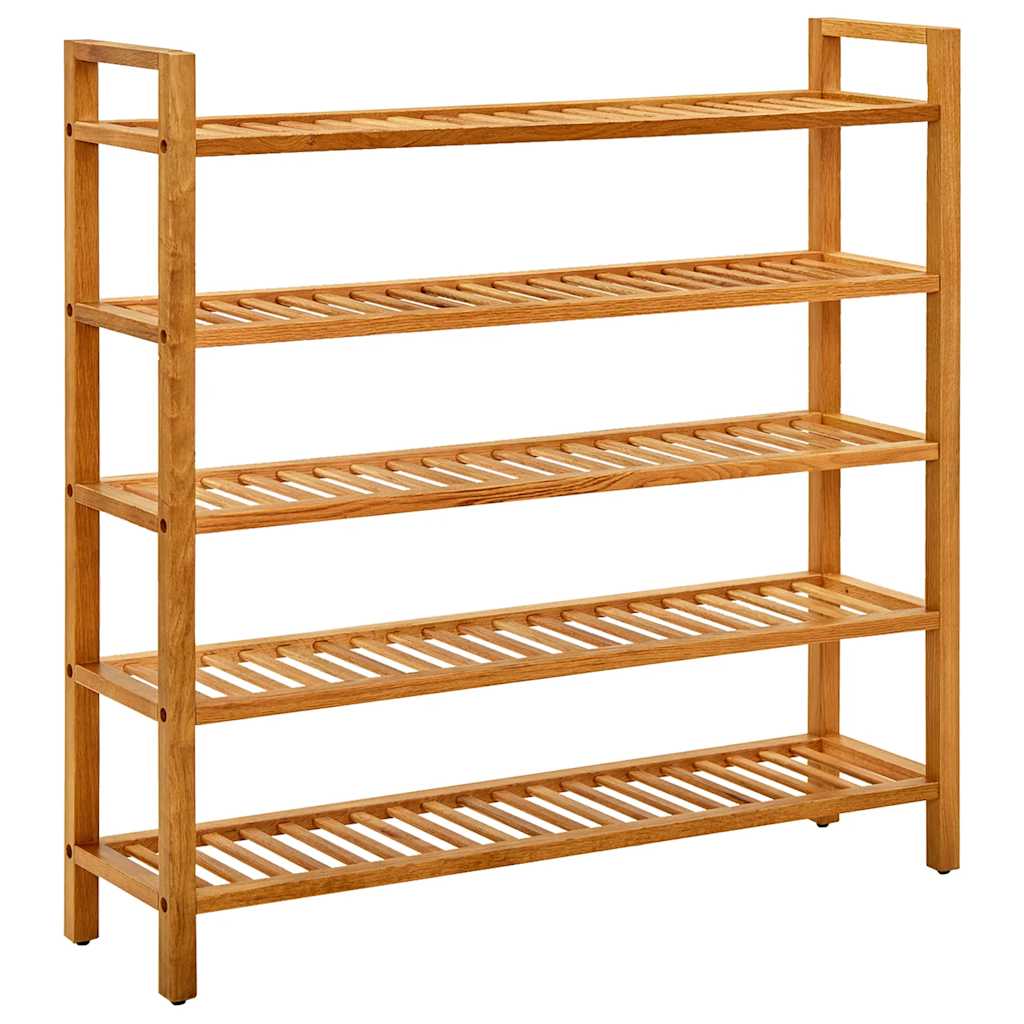 vidaXL Schoenenrek met 2 schappen 50x27x40 cm massief eikenhout