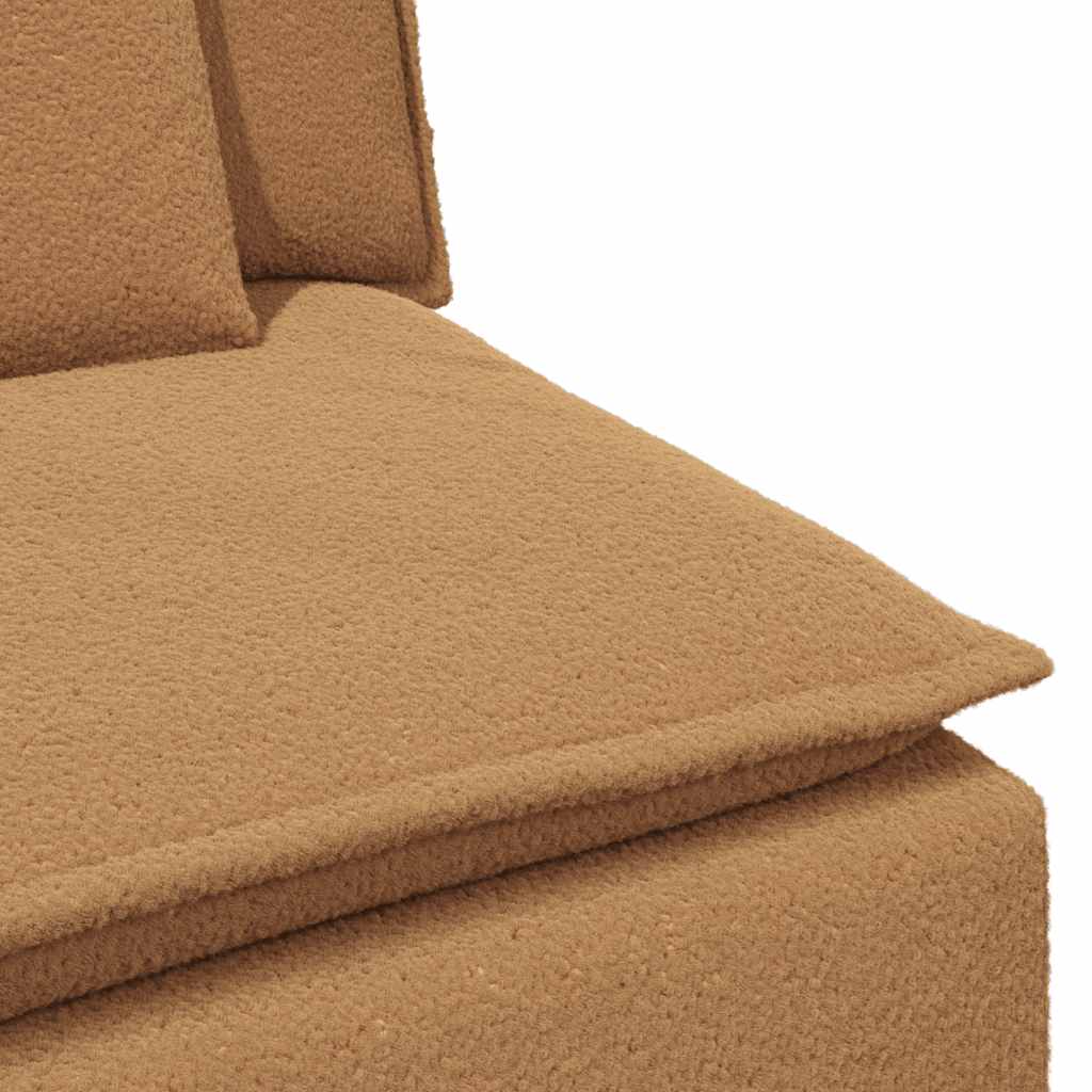 vidaXL Modulaire bank met voetenbank en kussens beige