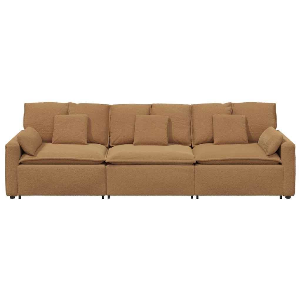 vidaXL Modulaire bank met kussens beige