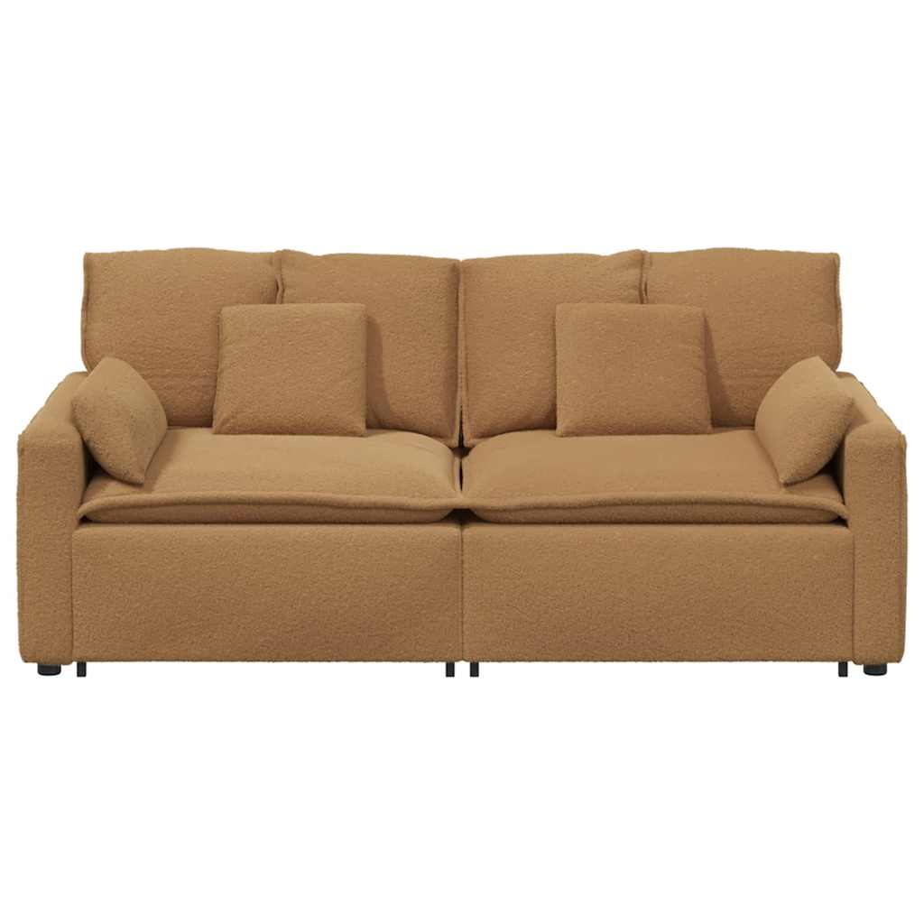 vidaXL Modulaire bank met kussens beige