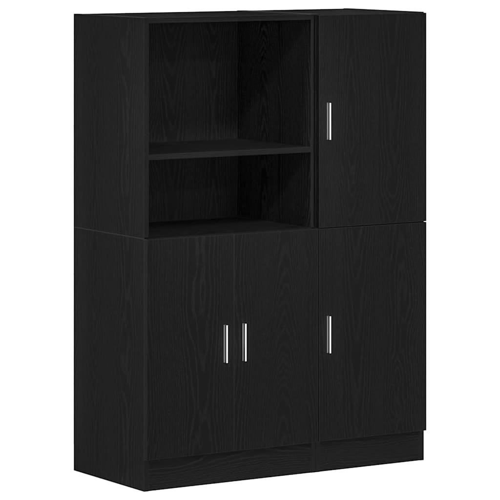 vidaXL 2-delige Keukenkastenset bewerkt hout wit