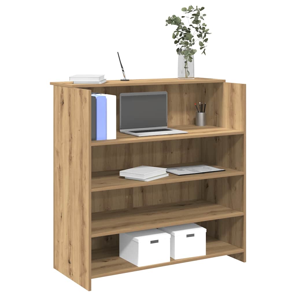 vidaXL Reception Desk White 100x50x103.5 cm Engineered Wood