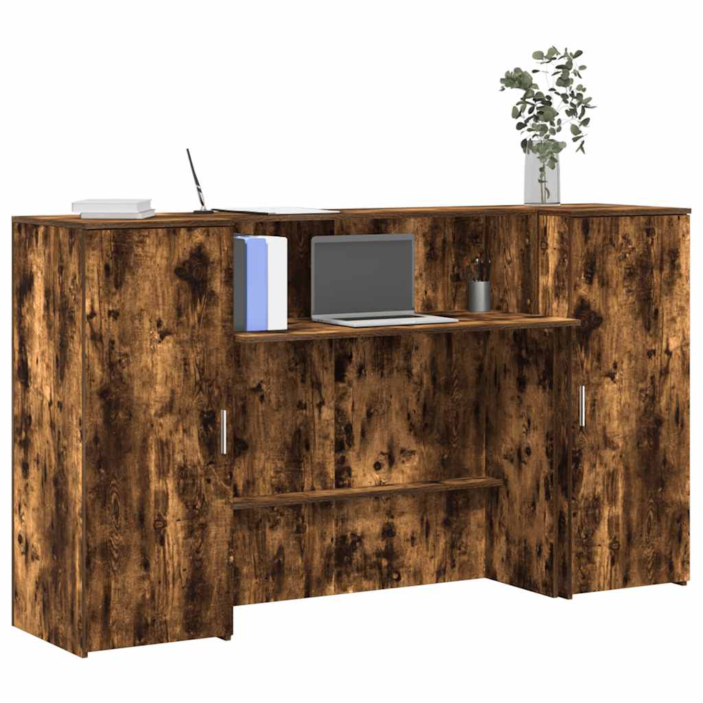 vidaXL Receptiebalie Wit 180x50x103,5 cm Bewerkt Hout