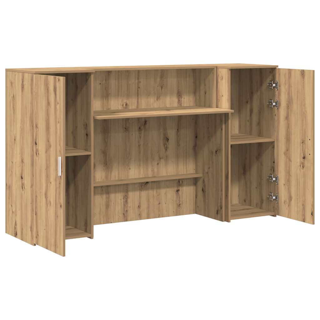 vidaXL Receptiebalie Wit 180x50x103,5 cm Bewerkt Hout