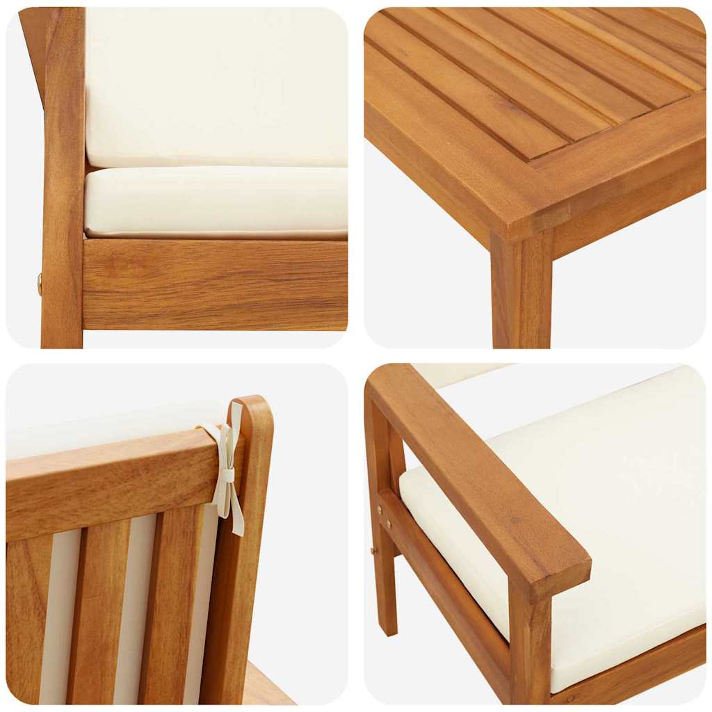 vidaXL Tuinbank Set 4 pcs Bruin 120 x 65,5 x 79 cm Massief Acacia Hout