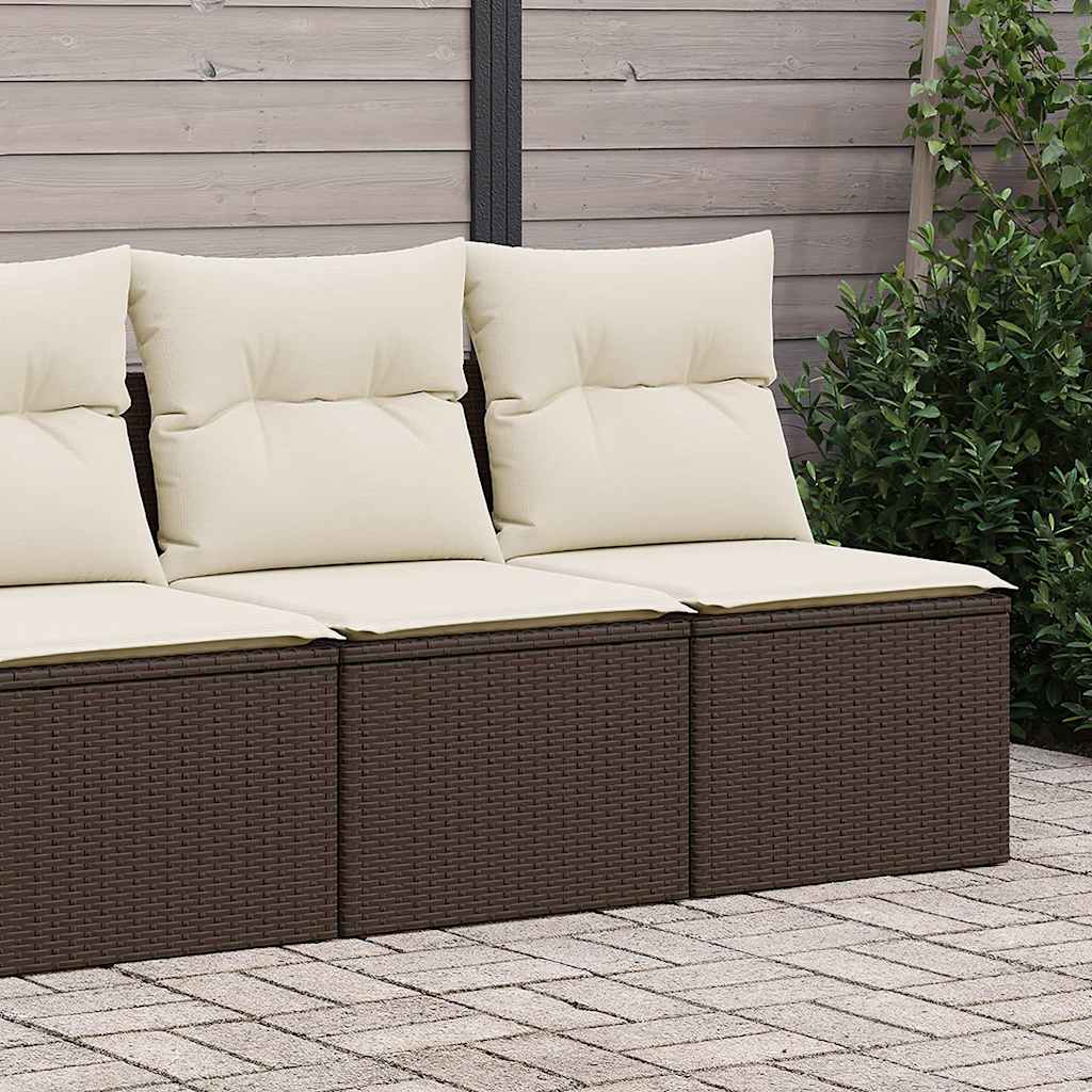 vidaXL 2-Piece Lounge Set with Cushions Poly Rattan Acacia Black