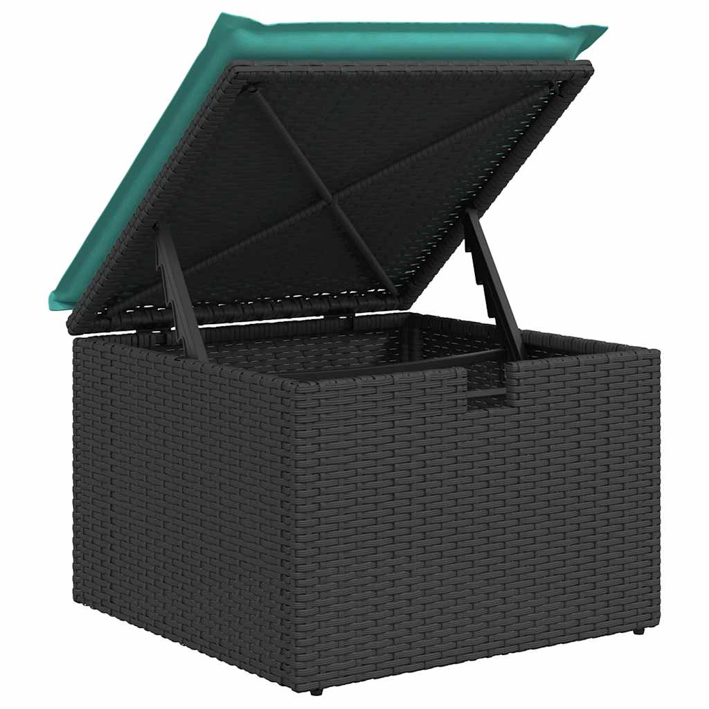 vidaXL 7-delige Loungeset met kussens poly rattan acacia grijs