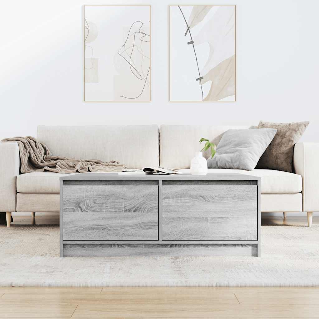 vidaXL Salontafel met lades 100x100x40 cm wit