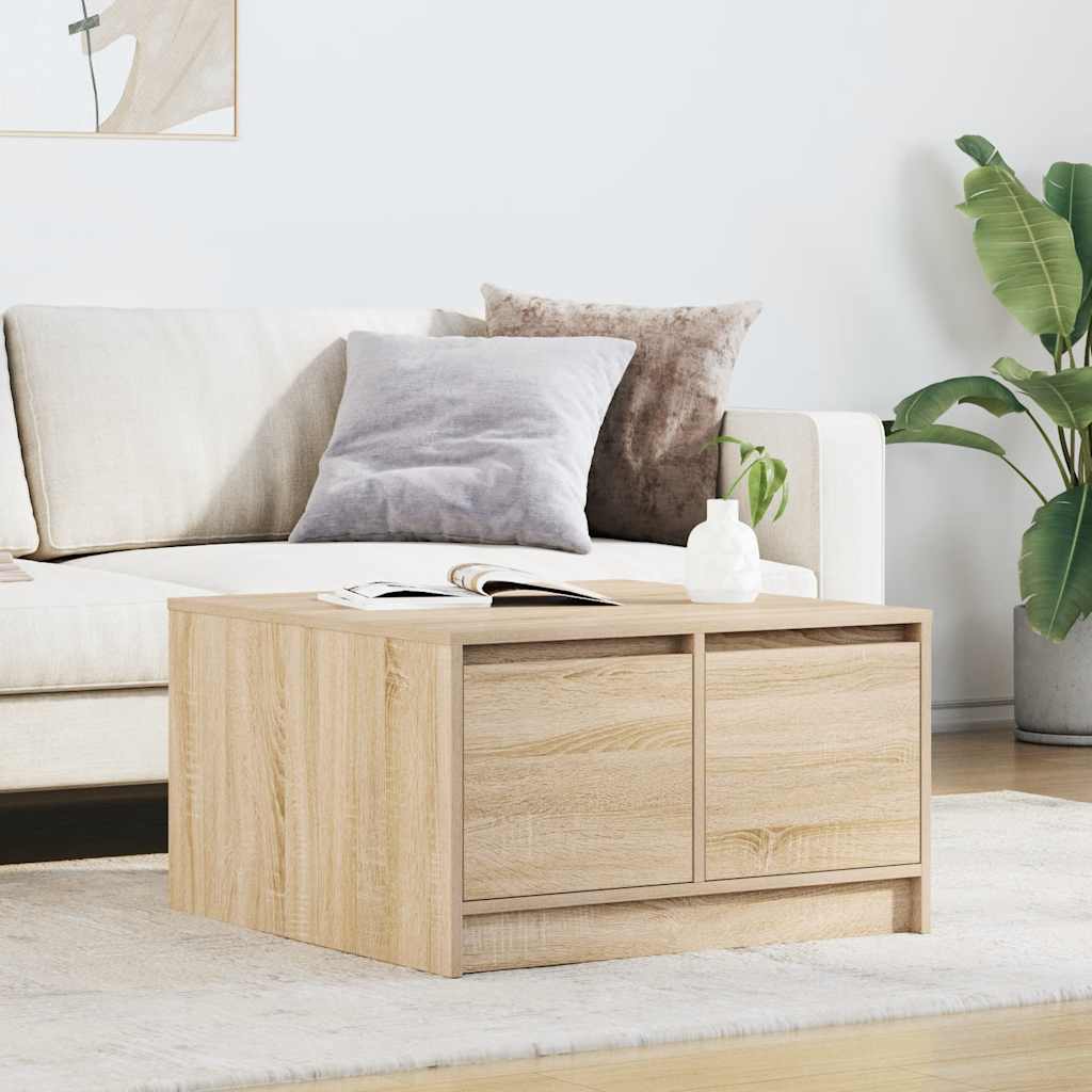 vidaXL Salontafel met lades 100x100x40 cm wit