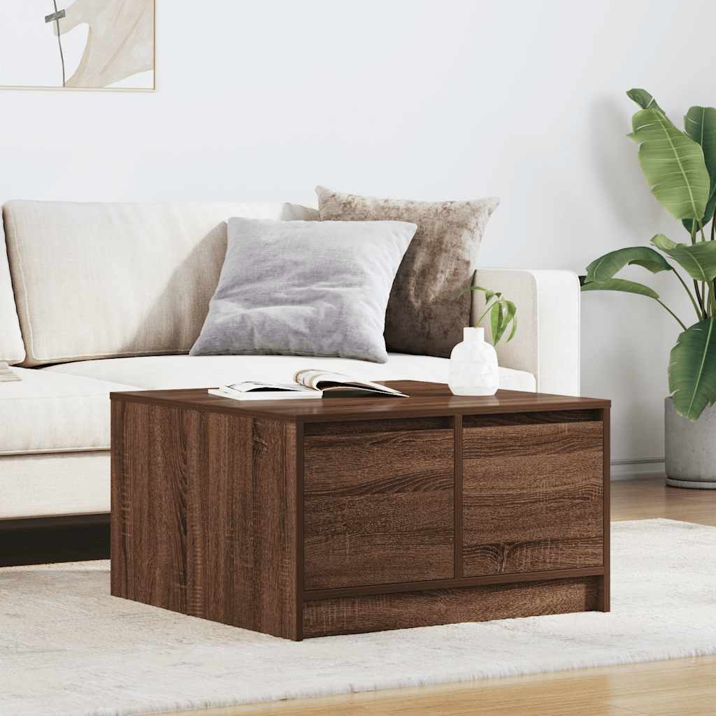 vidaXL Salontafel met lades 100x100x40 cm wit