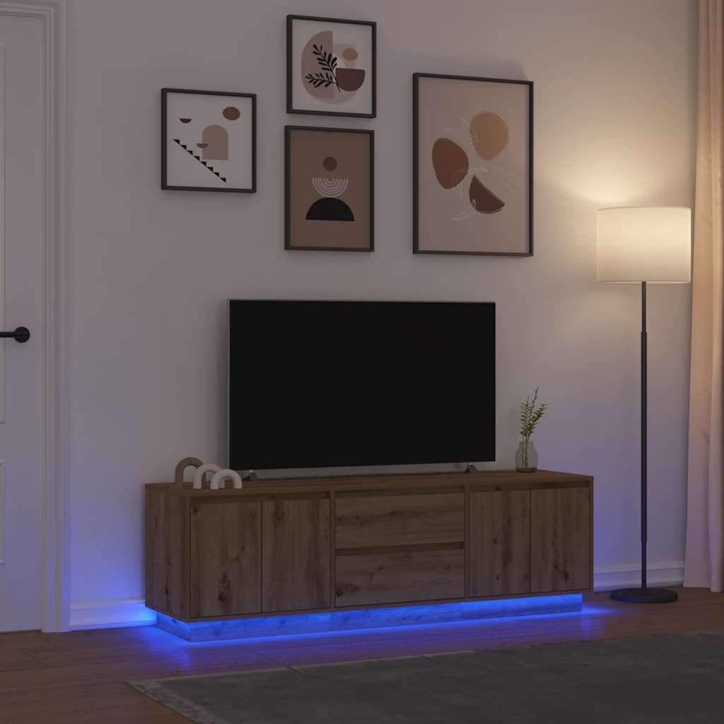 vidaXL Tv-meubel 188,5x41x50 cm spaanplaat wit