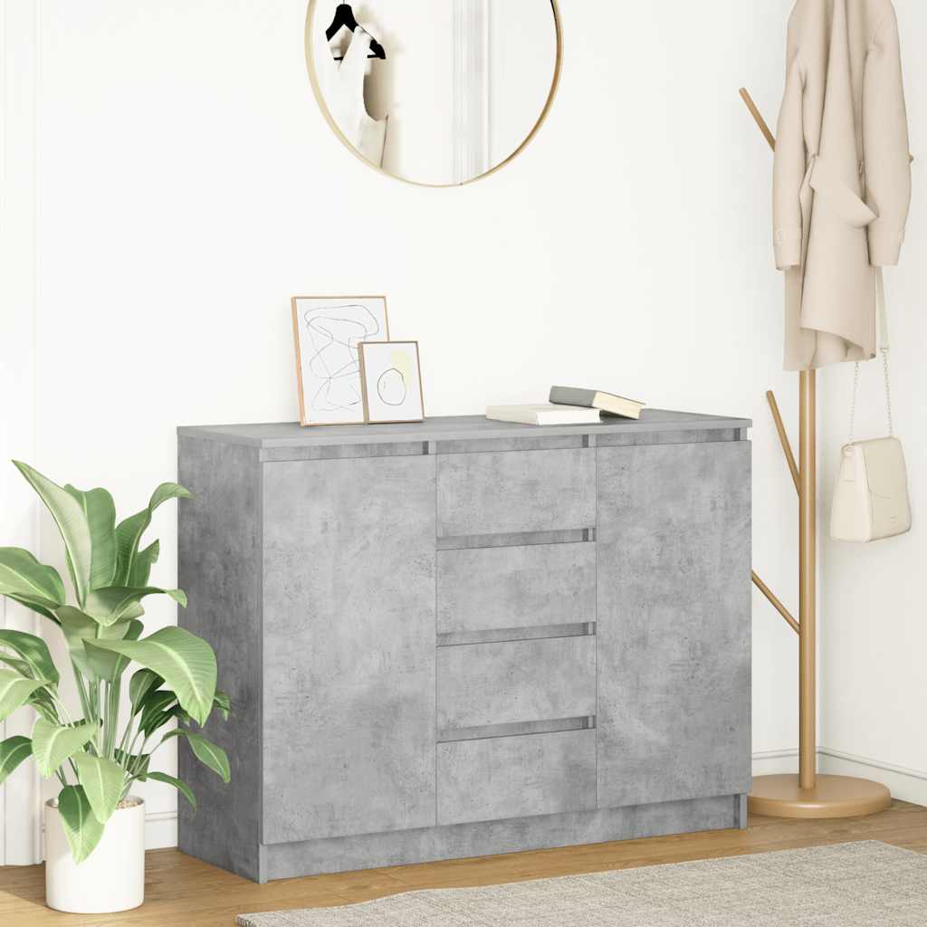 vidaXL Chest of Drawers 100.5x35x76 cm Chipboard White