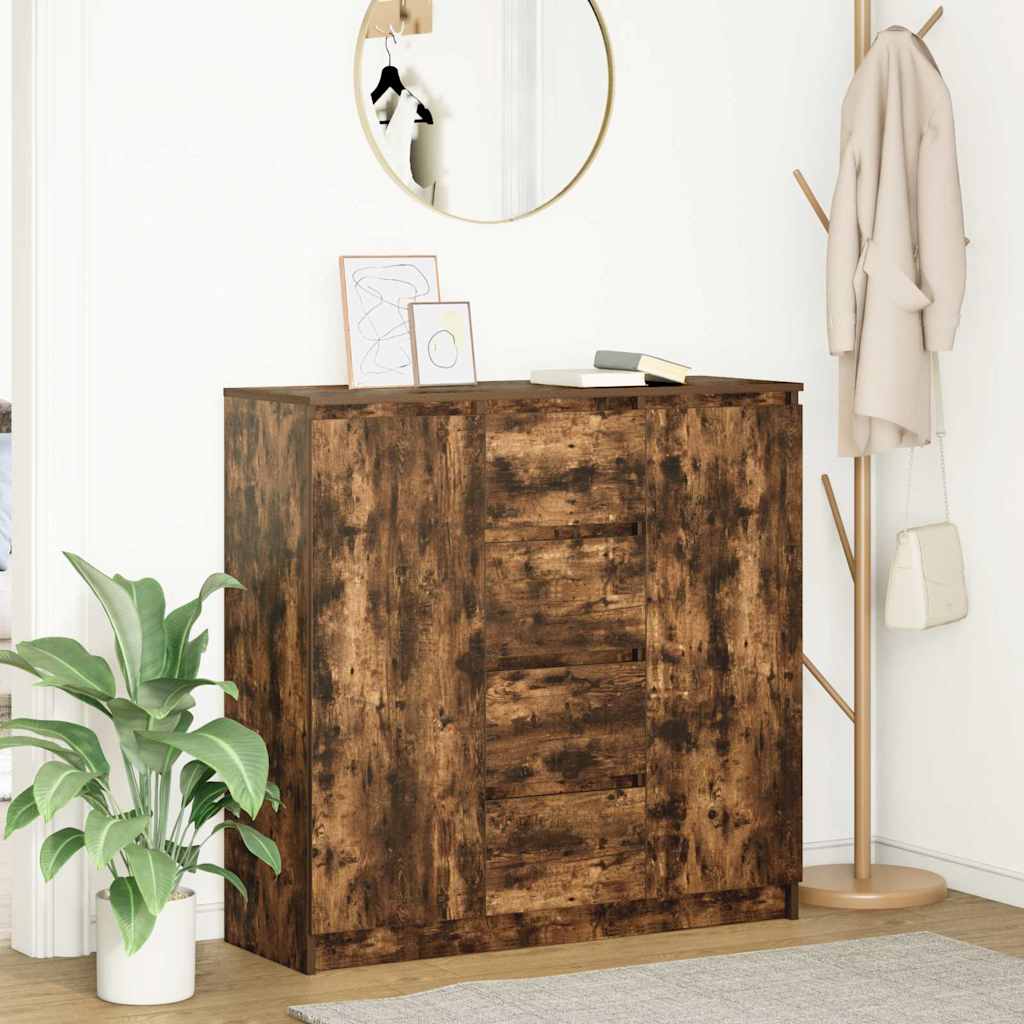 vidaXL Dressoir met lades 100,5x35x98,5 cm spaanplaat wit