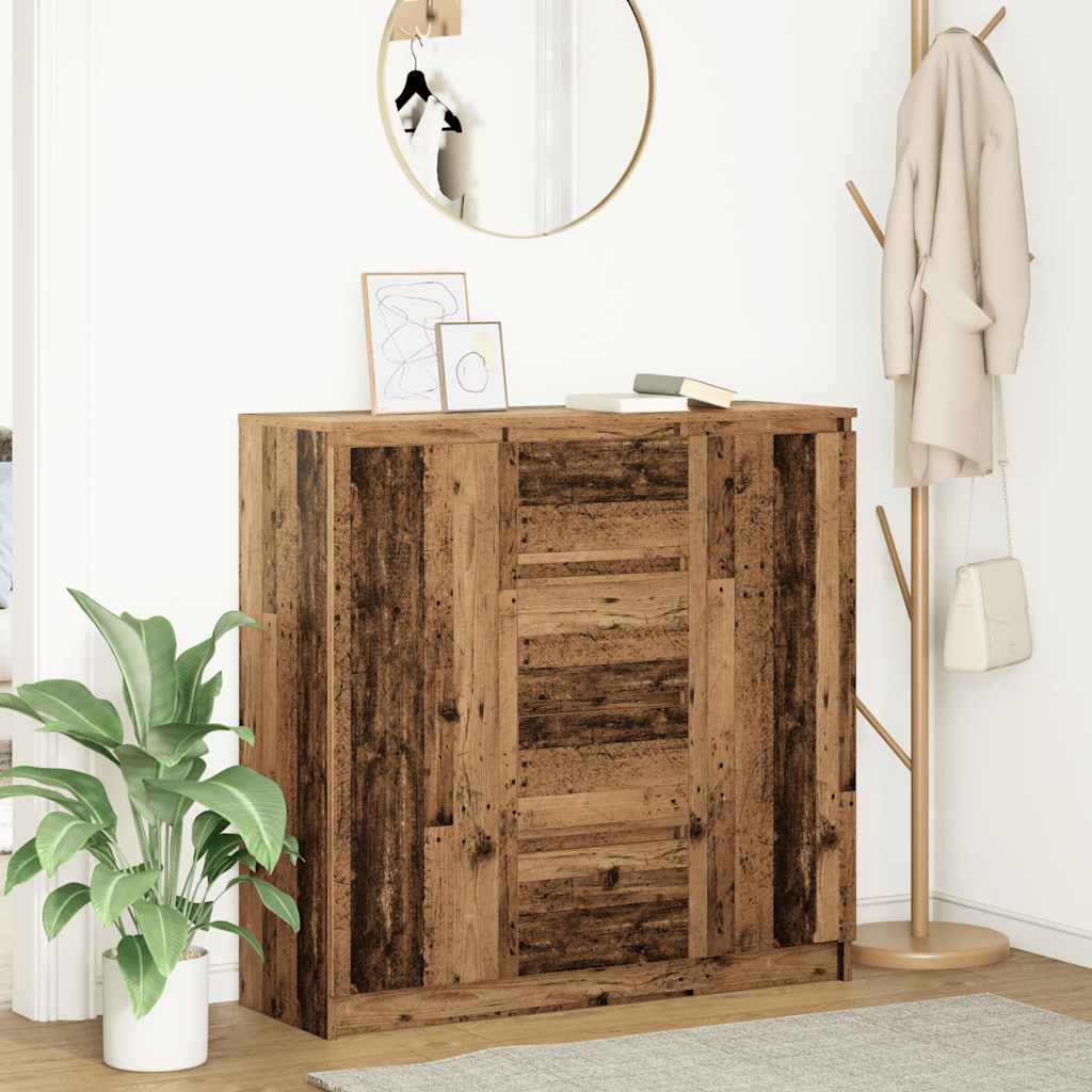 vidaXL Dressoir met lades 100,5x35x98,5 cm spaanplaat wit