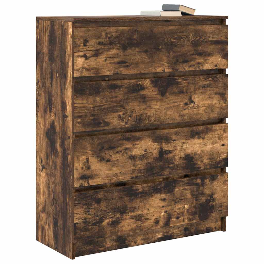 vidaXL Sideboard 80x35x99 cm chipboard black oak colour