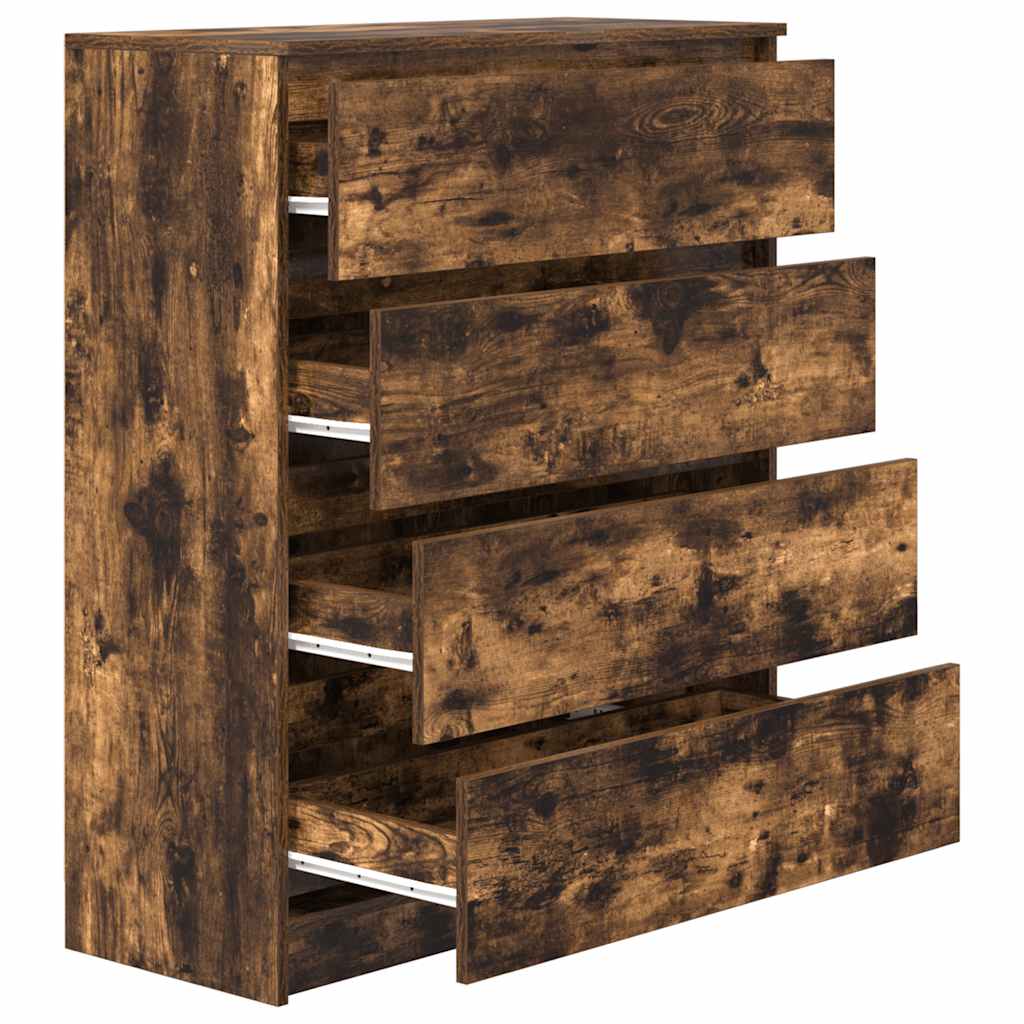 vidaXL Sideboard 80x35x99 cm chipboard black oak colour