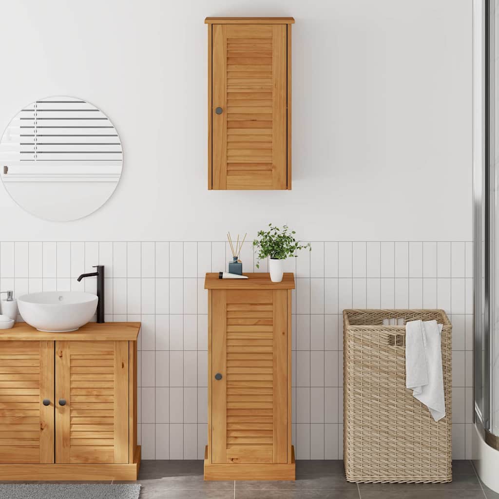 vidaXL Badkamermeubel Set met plank VIGO 2 pcs Bruin en Honingbruin