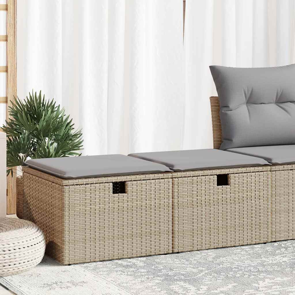 vidaXL 2-delige Loungeset met kussens poly rattan acacia zwart