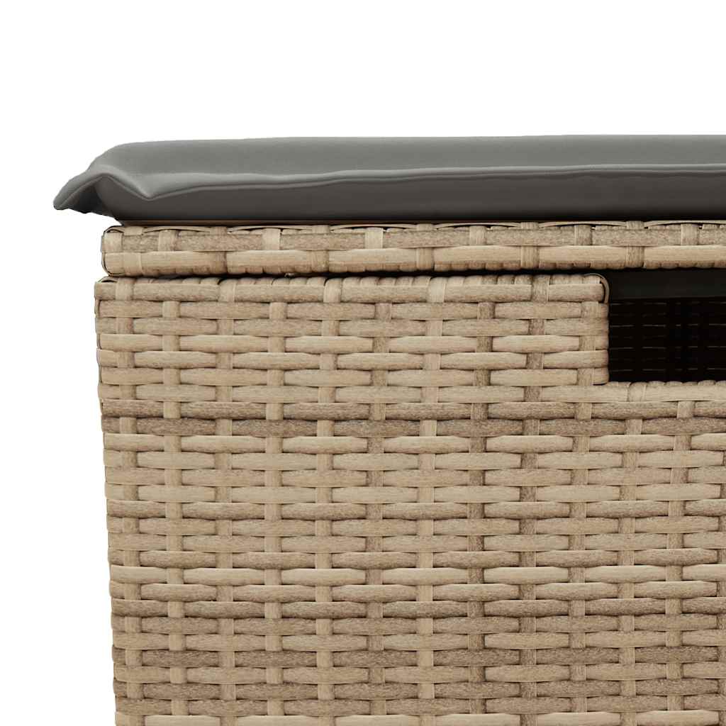 vidaXL 2-delige Loungeset met kussens poly rattan acacia zwart