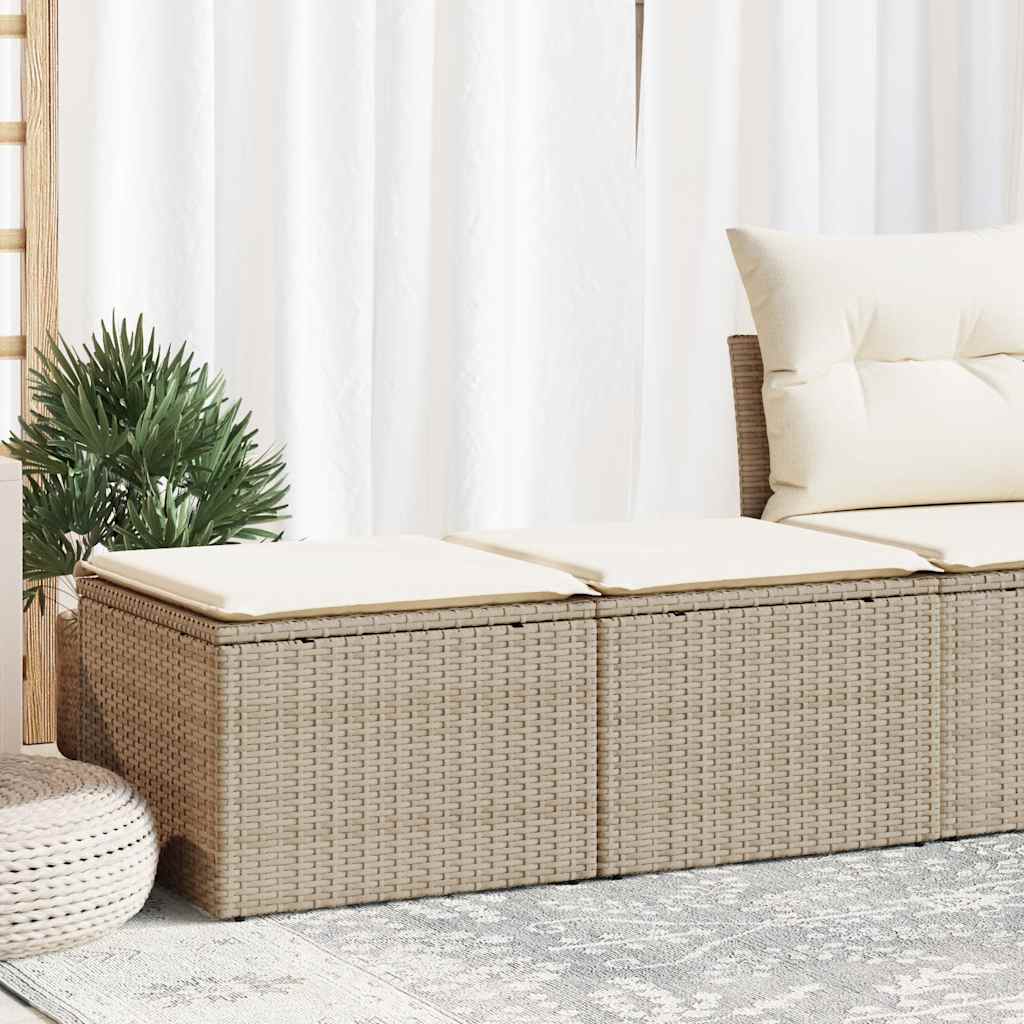 vidaXL 2-delige Loungeset met kussens poly rattan acacia zwart