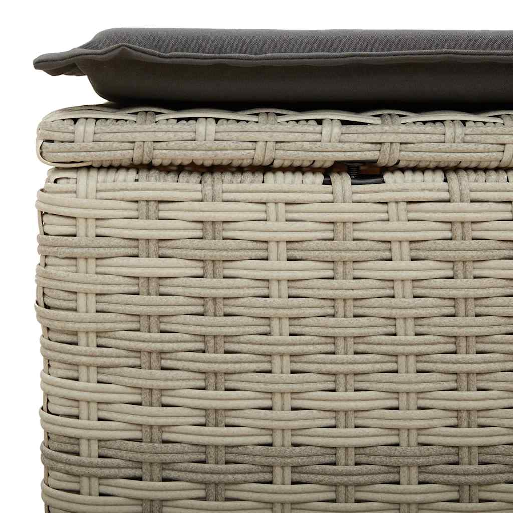 vidaXL 2-delige Loungeset met kussens poly rattan acacia zwart