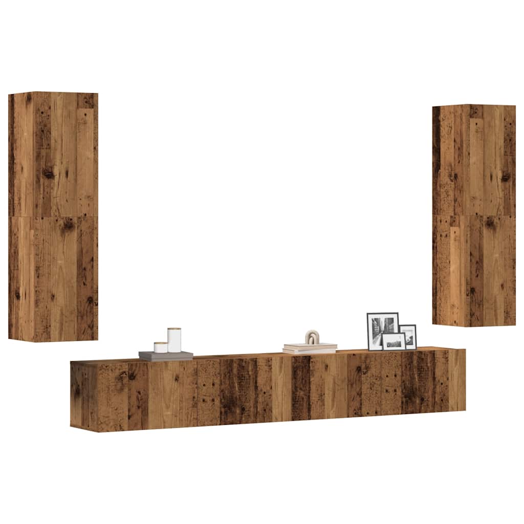 vidaXL 10-piece TV Cabinet Set Engineered Wood White