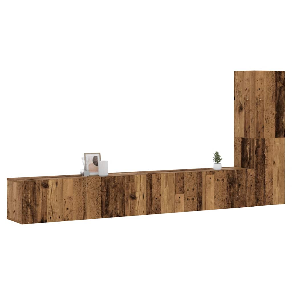 vidaXL 3-Piece TV Cabinet Set Engineered Wood White