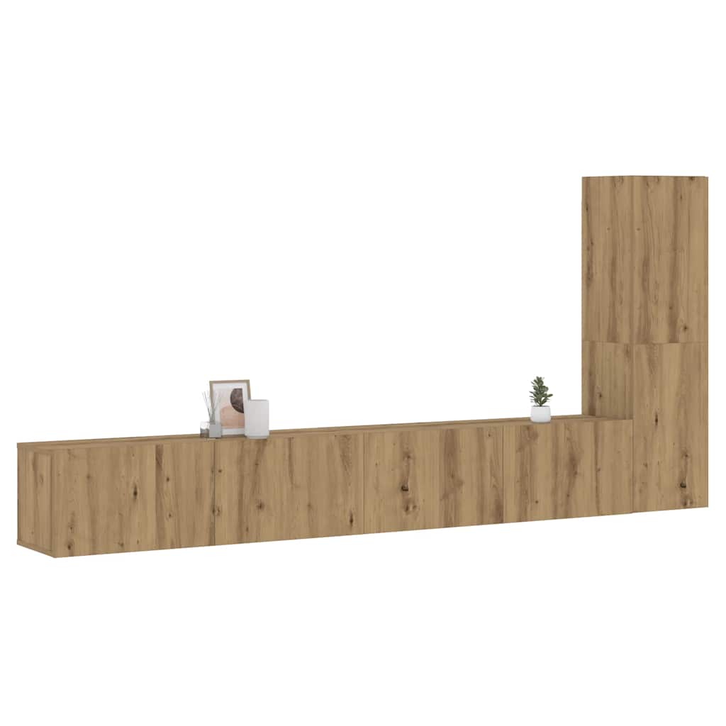 vidaXL 3-Piece TV Cabinet Set Engineered Wood White