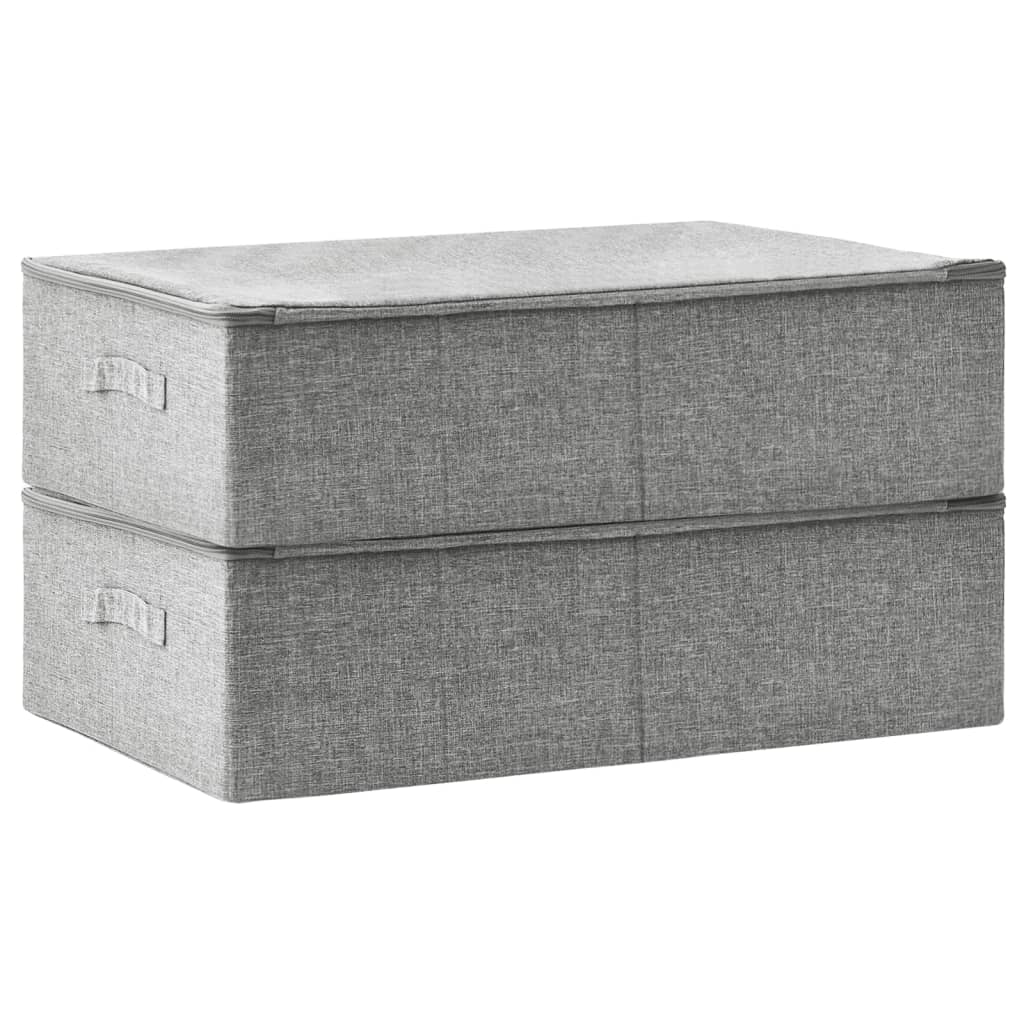 vidaXL Opbergbox 70x40x18 cm stof antracietkleurig