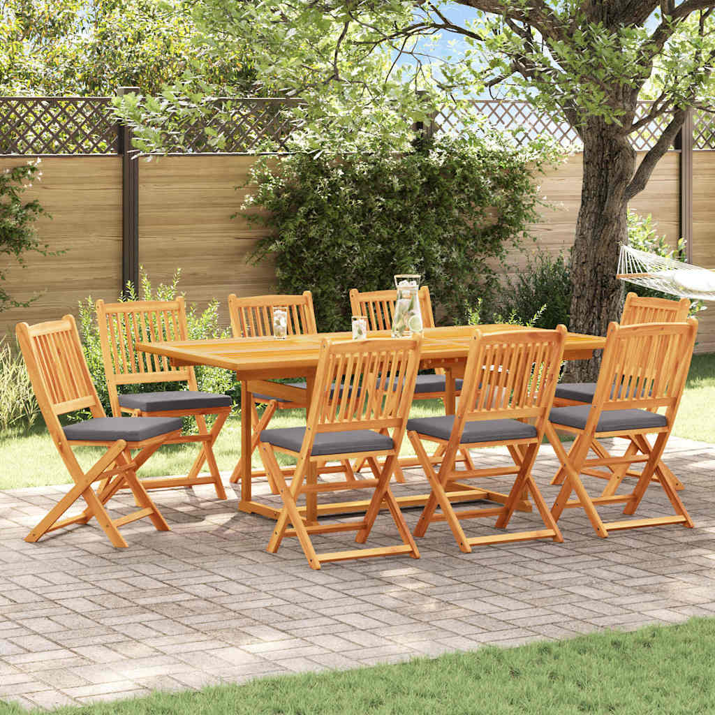 vidaXL Garden Chairs 6 pcs Foldable Solid Acacia Wood