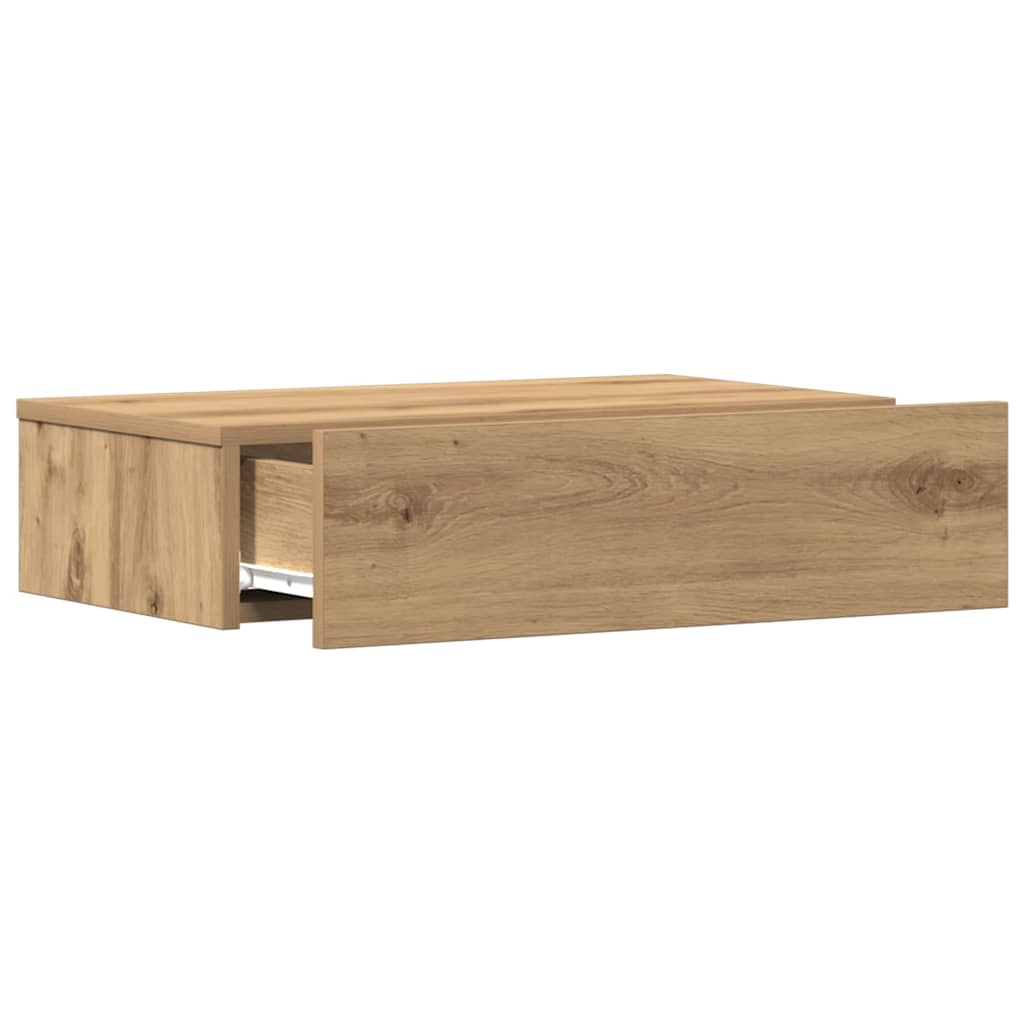 vidaXL Nachtkastje 60x35 cm spaanplaat oud hout