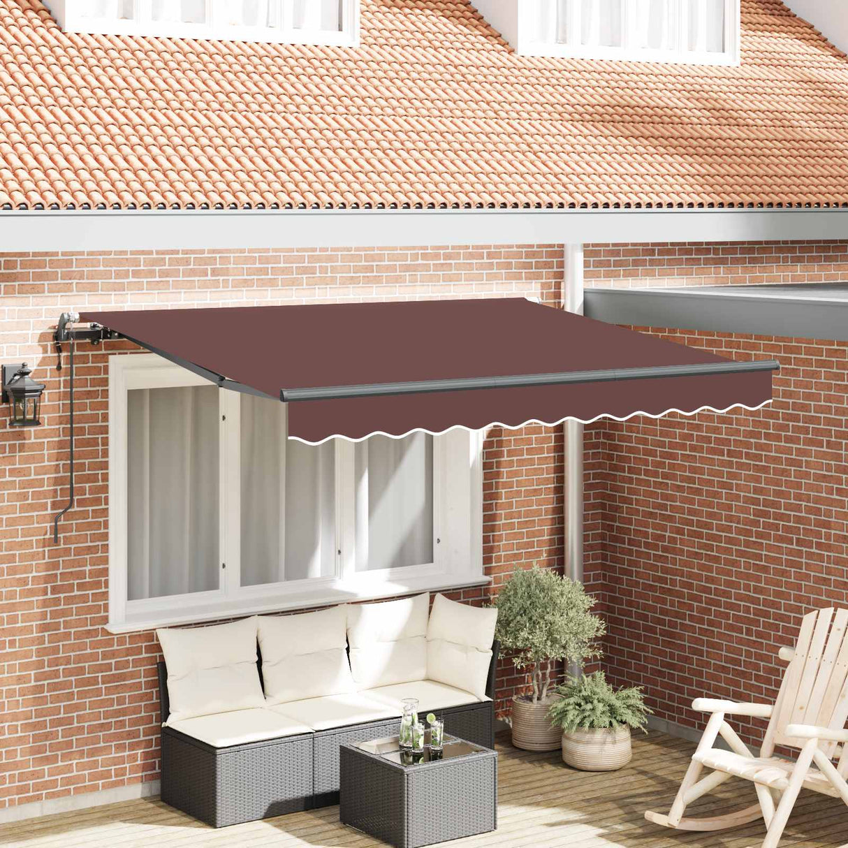 vidaXL Inklapbare Luifel Blauw 250 x 200 cm Stof