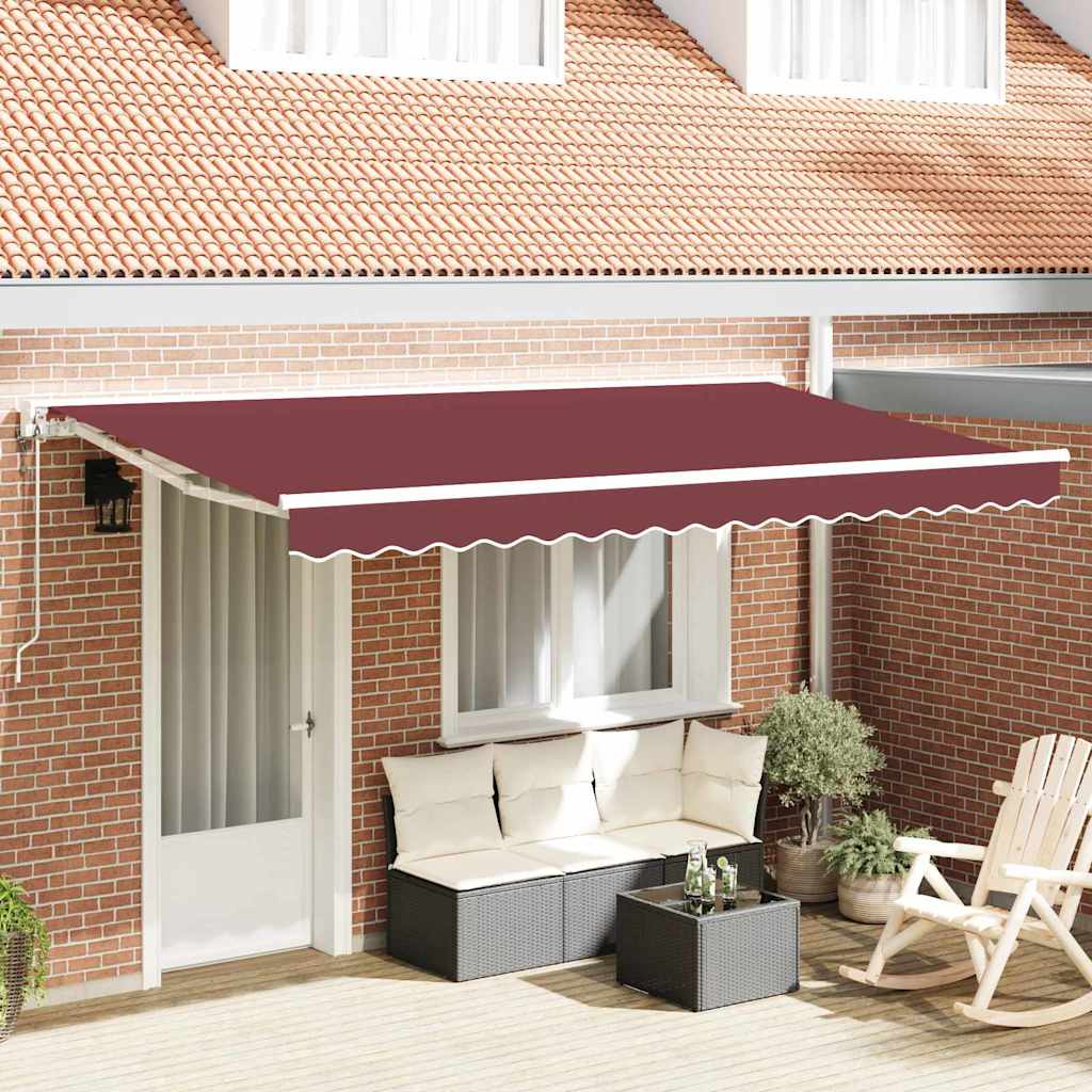 vidaXL Inklapbare Luifel Blauw en Wit 250 x 200 cm Aluminium en Stof