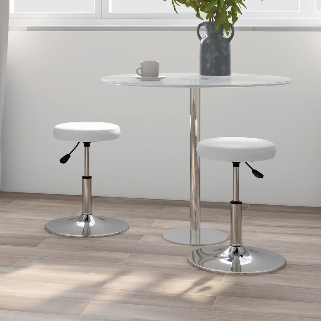 vidaXL Eetkamerstoelen 4 st kunstleer wit